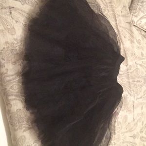 Black tulle tutu.